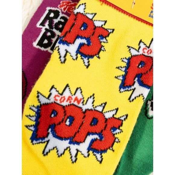 Men’s Novelty Socks Apple Jacks Corn Pops Raisin Bran Kelloggs Brand - Picture 9 of 9